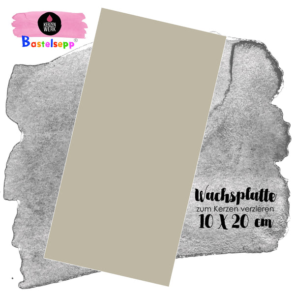 Wachsplatte Taupe 20 x 10 cm