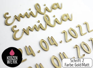Wachsbuchstaben- und Zahlen aus bestem Verzierwachs