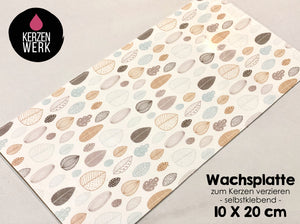 Wachsplatte No.25 Pastellblau 20 x 10 cm - Kerze selbst verzieren - Kerze selber machen