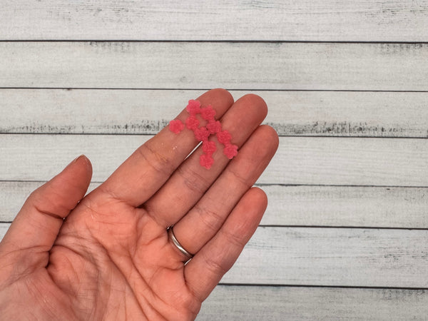 Blumen pink | Wachsdekor No. 201 | Taufkerze selber machen | Kommunionkerze selber machen | Hochzeitskerze selber machen