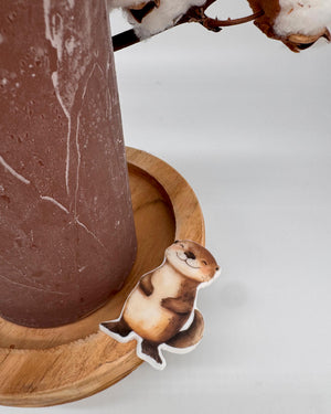 Wachsdekor Otter No. 222 | Kerze Geburt Geburtstag | Kerze Taufe selber machen