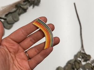 Regenbogen mit Gold - Wachsdekor No.125