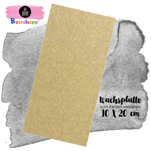 Wachsplatte Gold Matt 20 x 10 cm