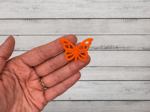 Schmetterling orange | Wachsdekor No. 168 | Taufkerze selber machen | Kommunionkerze selber machen | Hochzeitskerze selber machen