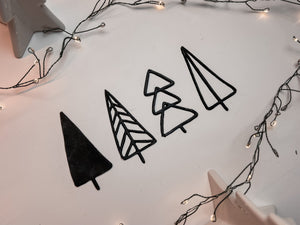 Tannenbaum-Set schwarz | Adventskerzen selber machen