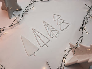 Tannenbaum-Set weiß | Adventskerzen selber machen