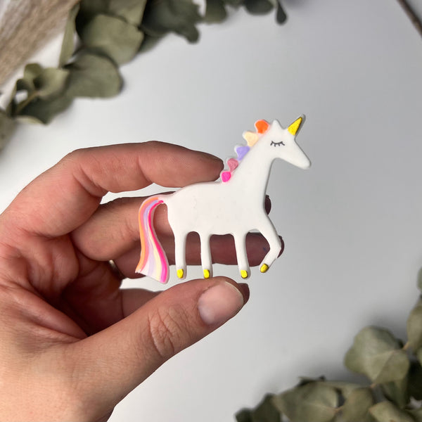 Wachsdekor EInhorn bunt No.59 | Geburtstagskerze selber machen