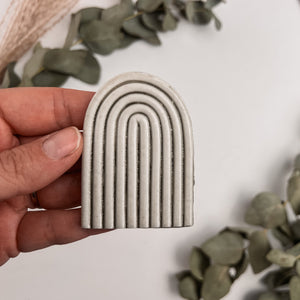 Regenbogen Grau-Grün No.5 | Taufkerze selber machen