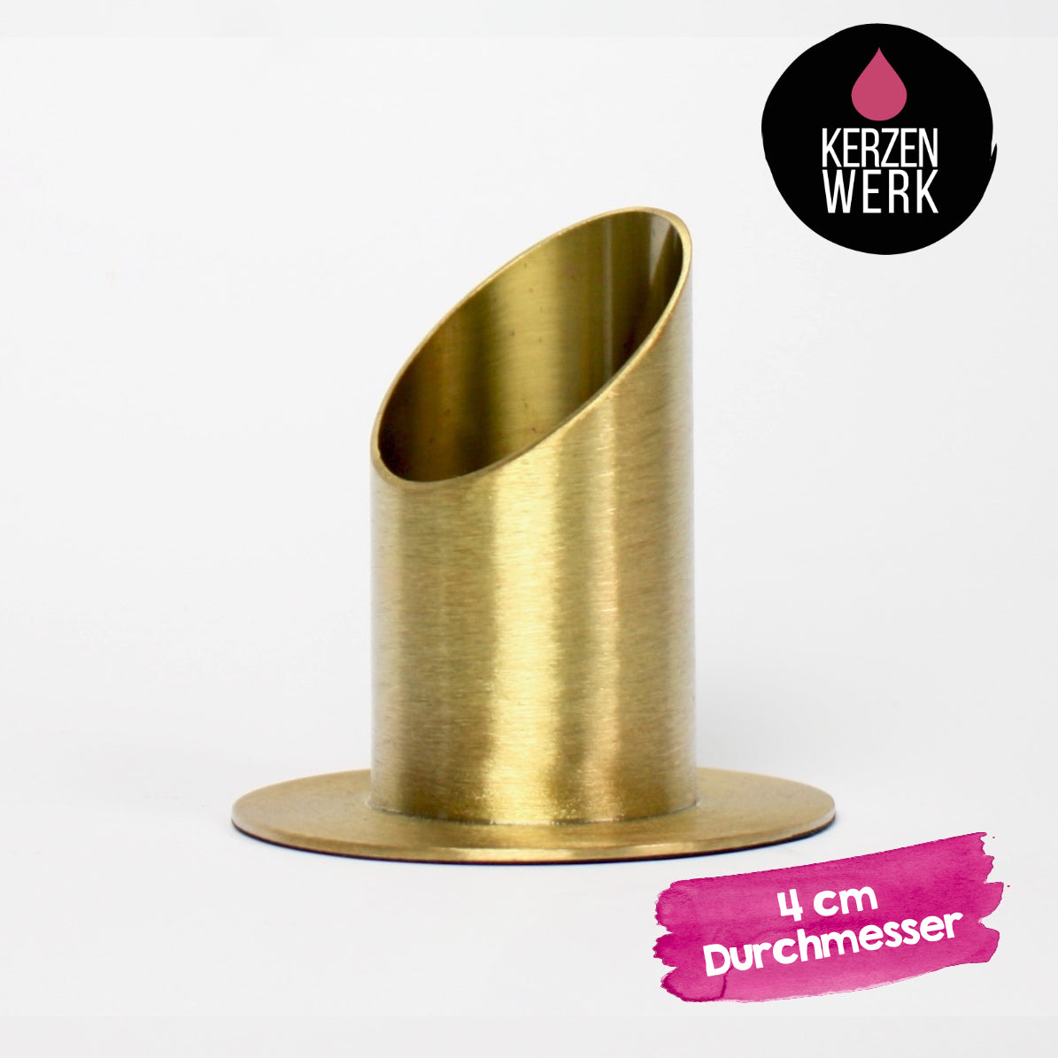 Kerzenständer Kommunionkerze 4cm Durchmesser Gold Silber Weiß –