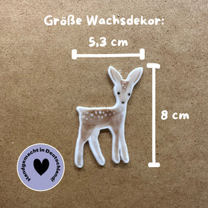 Wachsdekor Reh Boho No. 2 | Taufkerze, Geburtstagskerze selber machen