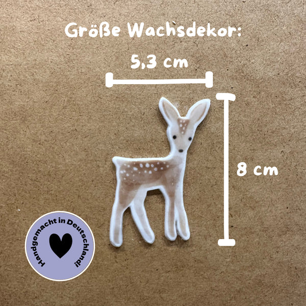 Wachsdekor Reh Boho No. 2 | Taufkerze, Geburtstagskerze selber machen