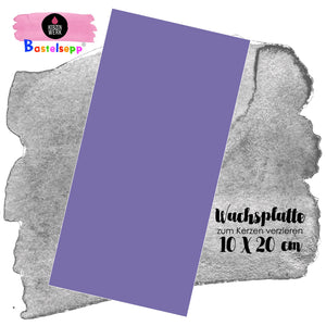 Wachsplatte Zartflieder 20 x 10 cm