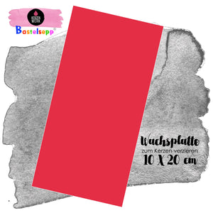 Wachsplatte Pink 20 x 10 cm