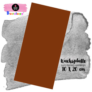 Wachsplatte Hellbraun 20 x 10 cm