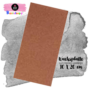 Wachsplatte Kupfer Matt 20 x 10 cm