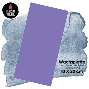 Wachsplatte Flieder 20 x 10 cm