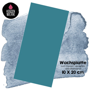 Wachsplatte Smaragd 20 x 10 cm
