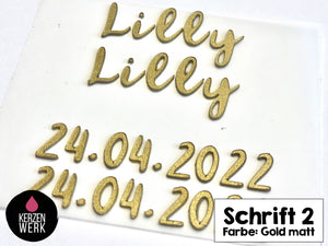 Wachsbuchstaben No.2 | Schreibschrift | Schrift Wachs | Wachsschrift
