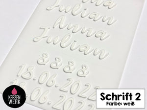 Wachsbuchstaben No.2 | Schreibschrift | Schrift Wachs | Wachsschrift