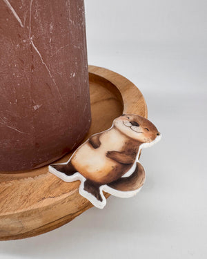 Wachsdekor Otter No. 222 | Kerze Geburt Geburtstag | Kerze Taufe selber machen