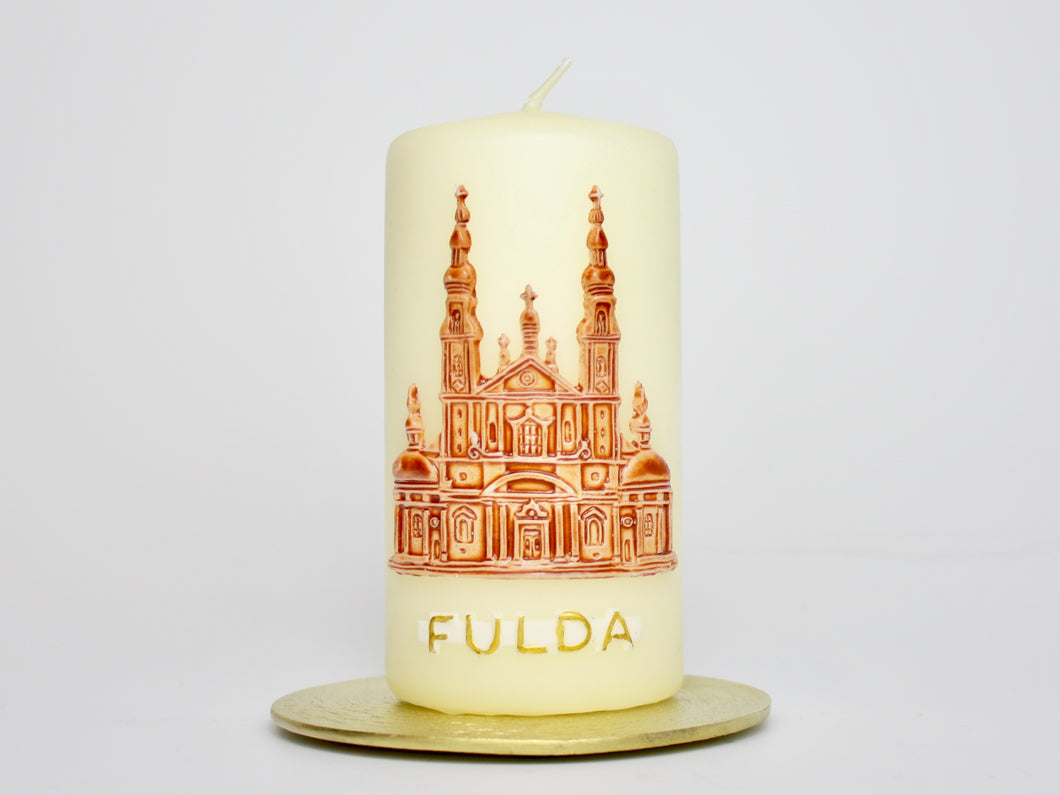 Kerze Fuldaer Dom | Elfenbein Kerze + Brauner Dom