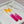 Rillen-Stabkerzen 2 Stück | Orange-Pink