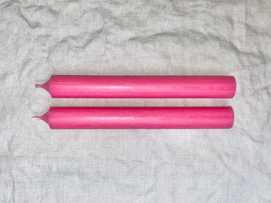 Stabkerzen durchgefärbt 2 Stück | Pink