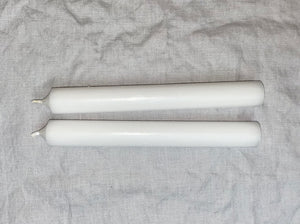 Stabkerzen durchgefärbt 2 Stück | Weiß