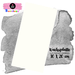 Wachsplatte Weiß 20 x 10 cm